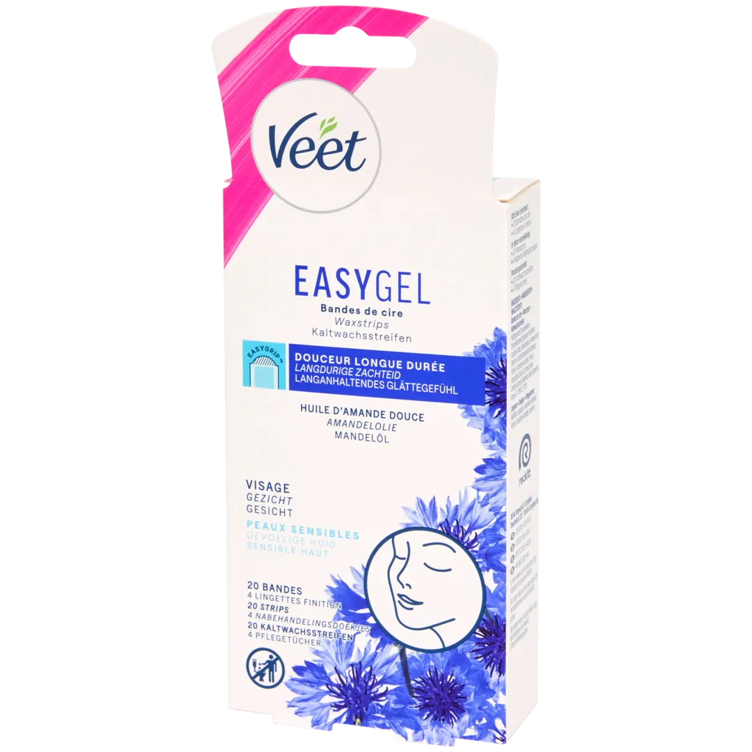 Bandes de cire pour visage Veet Easy-Gel