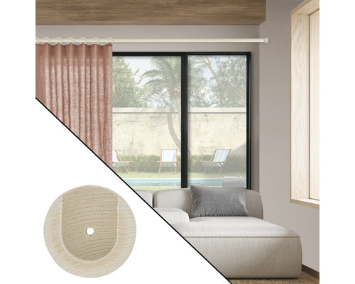 Wandbeugels voor Boheme Nature Line, naturel essen, witgekalkt, 2 stuks