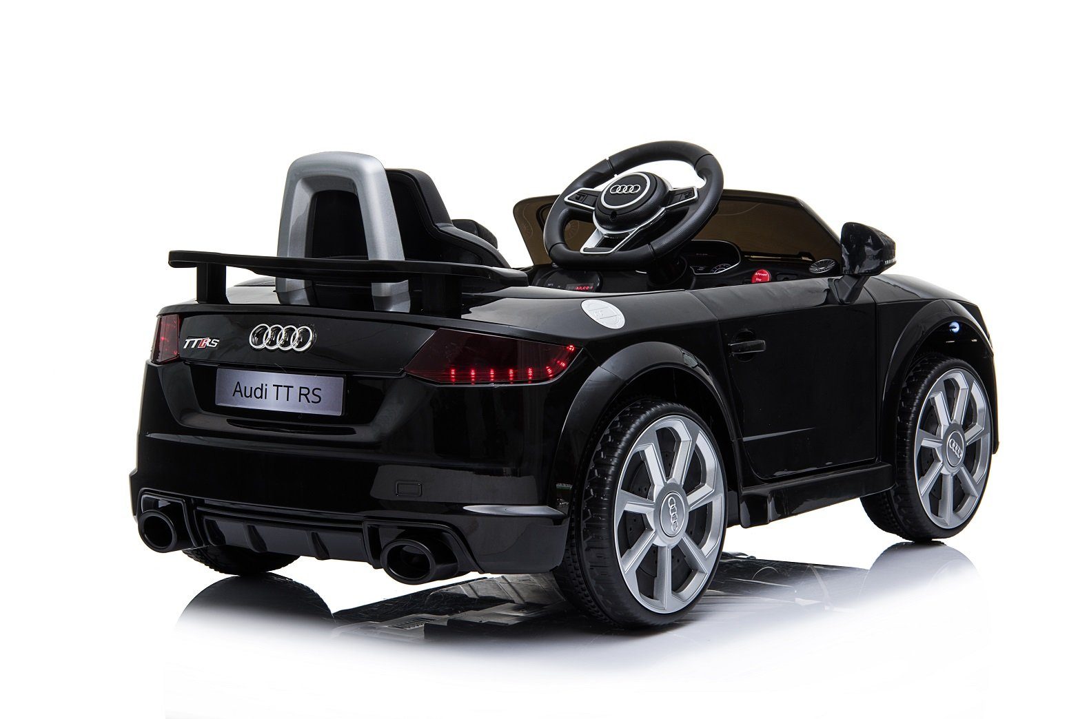 Carrinho Elétrico Infantil Audi TT RS Cabrio da Toys Store com Controle Remoto, USB e MP3, 2x30W, Capacidade de Carga 35 kg