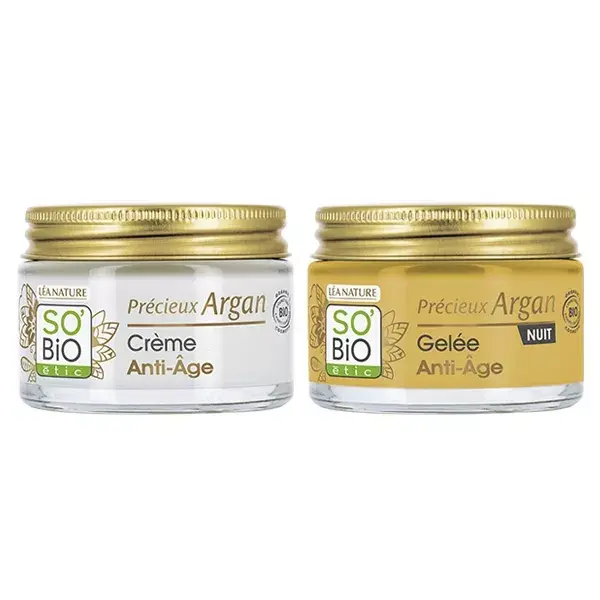 Rotina de cuidados diurnos e noturnos antienvelhecimento So'Bio Étic Precious Argan