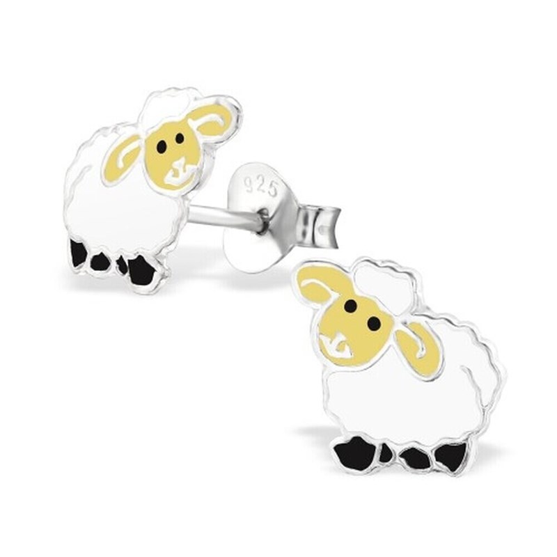 Boucle d'oreille mouton en argent 925/1000