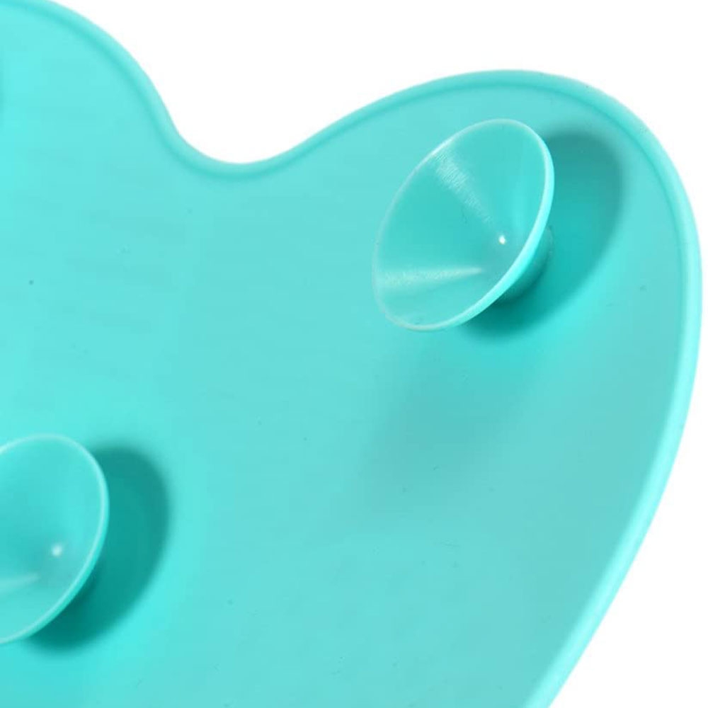 Silikon Make Up Pinsel Reinigungs Pad mit Saugnäpfen - Weiss