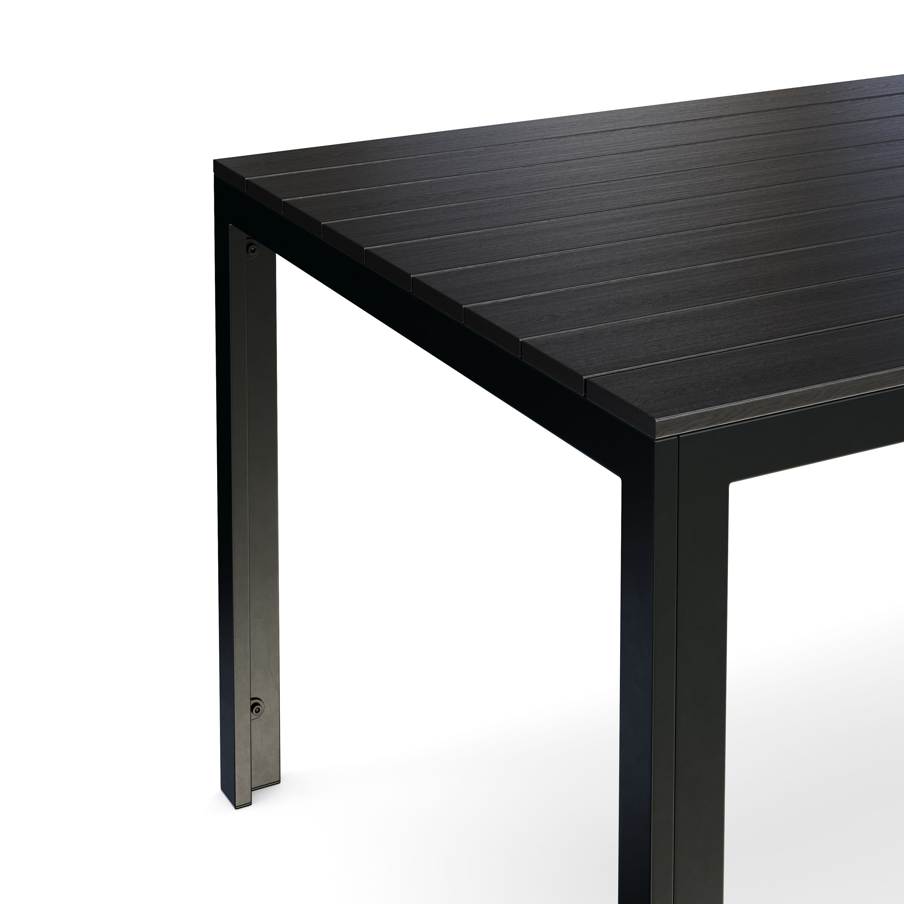 Gartenmöbel Set RIVI 2 Bänke schwarz
