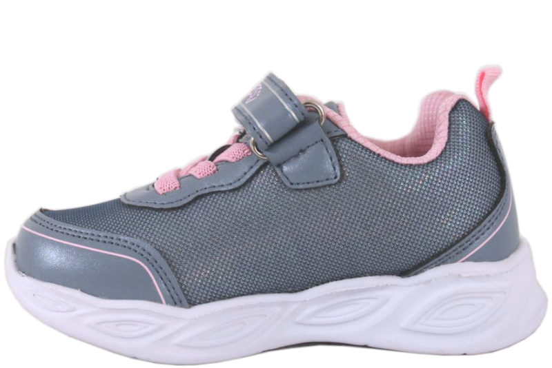 PONNY BLÅ SNEAKERS MED LYS I TEKSTIL OG PU