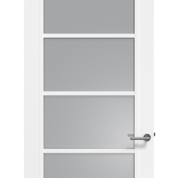 Arne & Bodil binnendeur ABD516 rook glas - wit afgelakt - glaslat wit