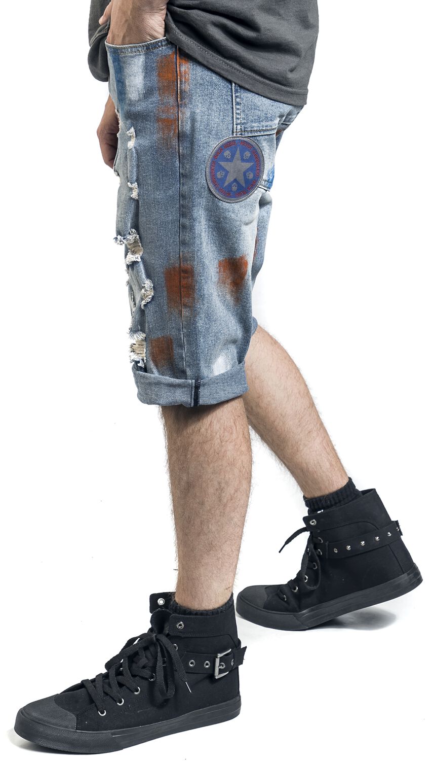 Short Délavé | Rock Rebel by EMP Short