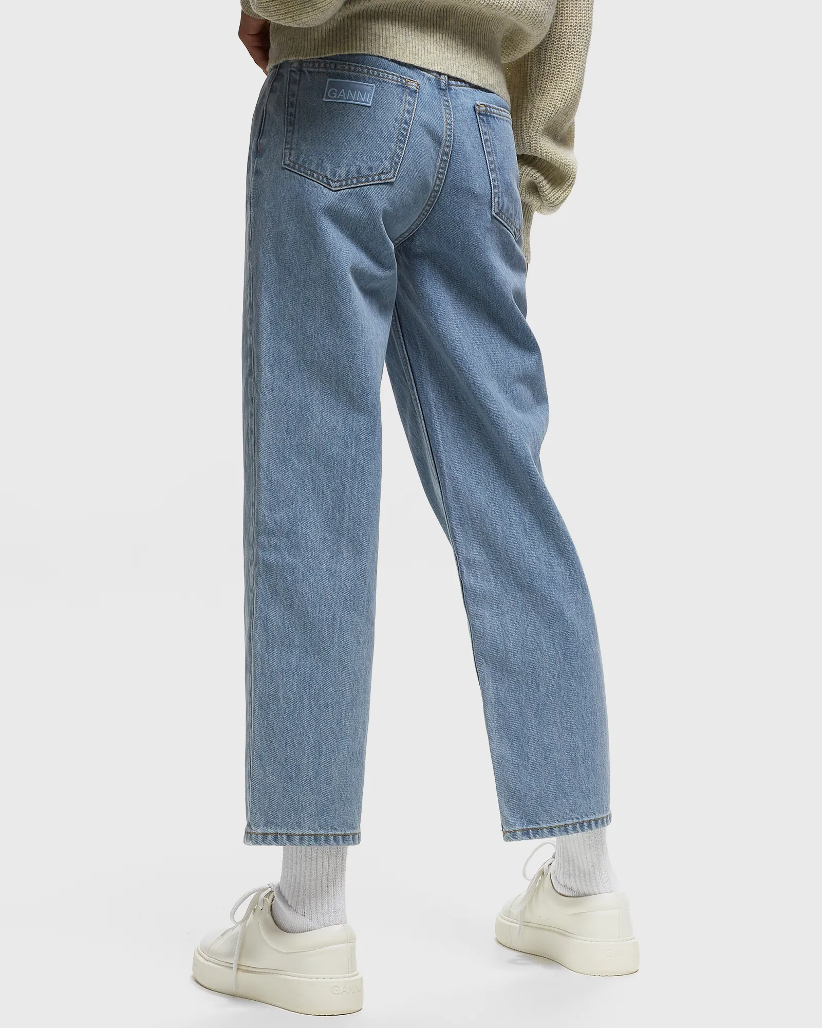 Ganni Rigid Denim Misy Cropped