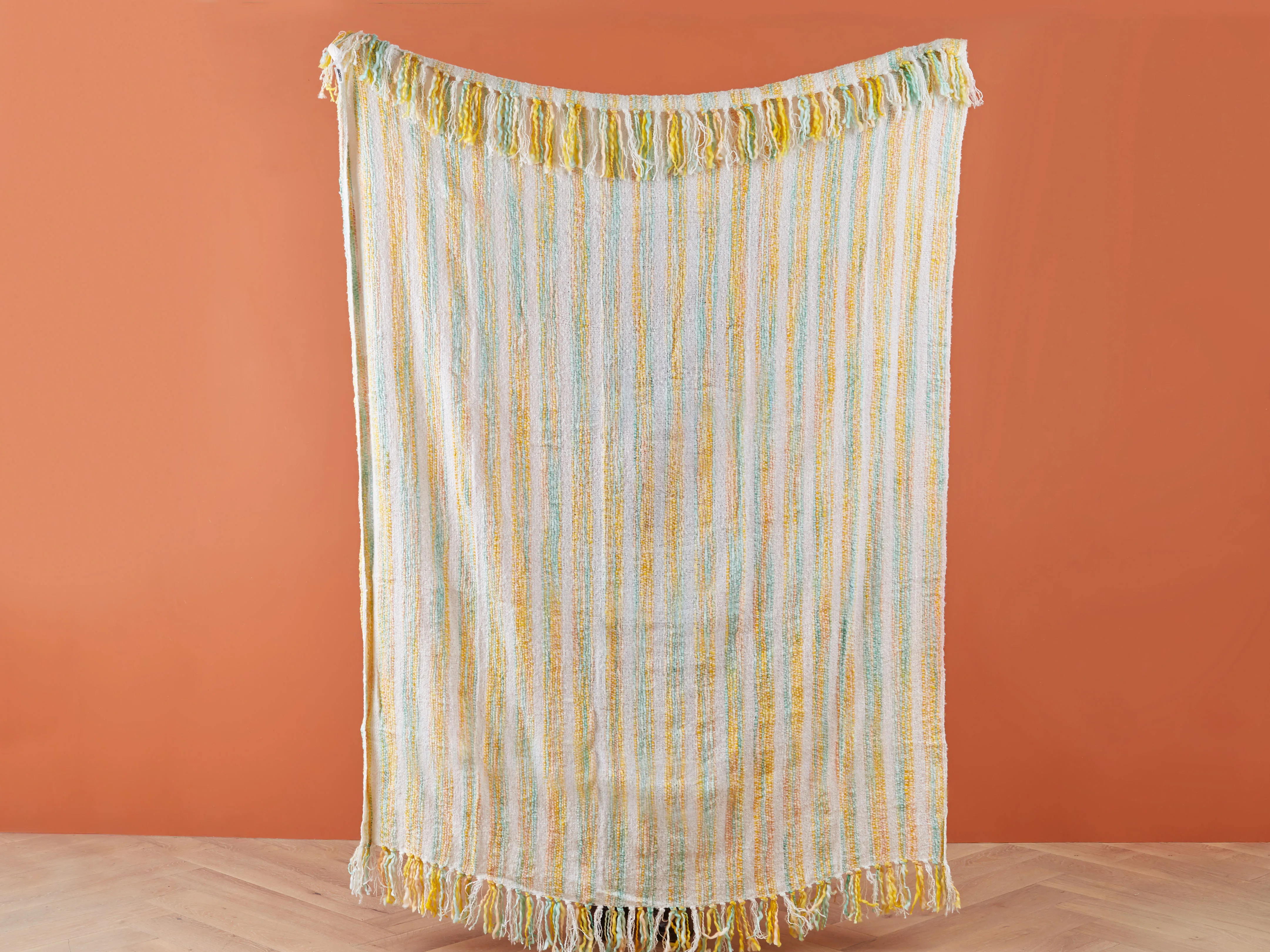 Plaid NUWAR Stof 130 x 170 cm Geel