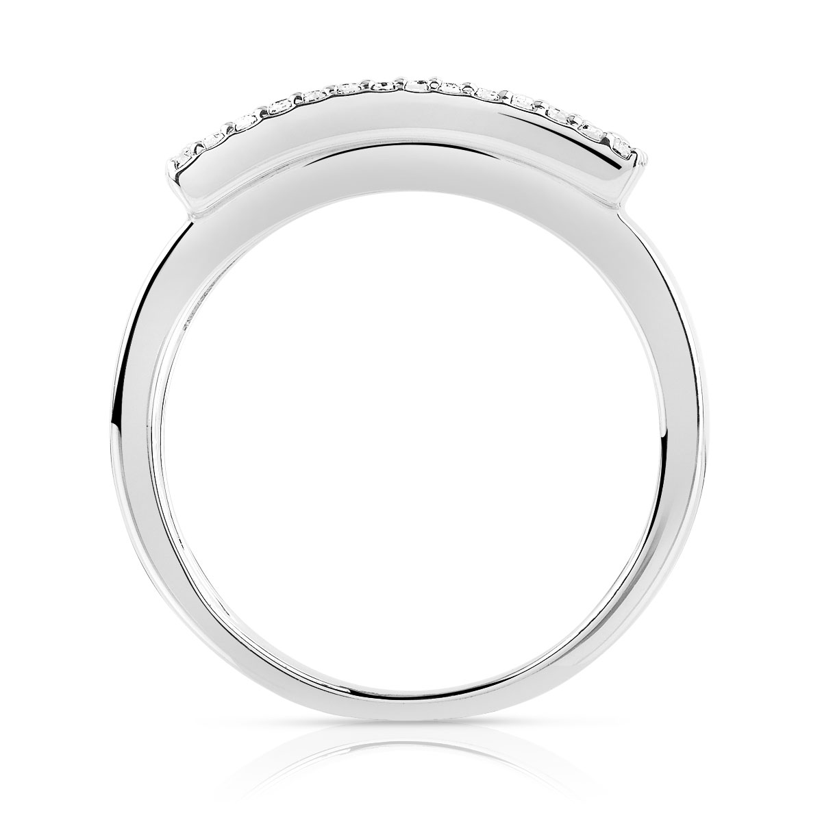 Bague or 750 blanc rubis et diamant