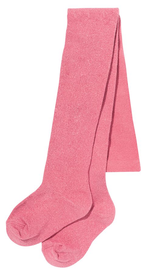 2 paires de collants épais enfant avec coton rose