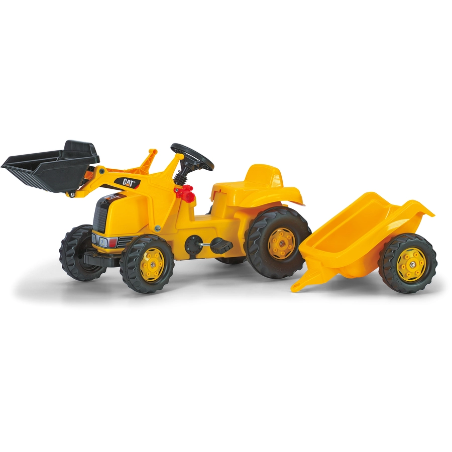 rolly®toys Kindertraktor rollykid CAT mit rollyKid Trailer und rollyKid Lader 023288