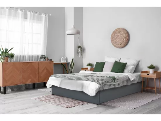 Lit double en PVC avec coffre 