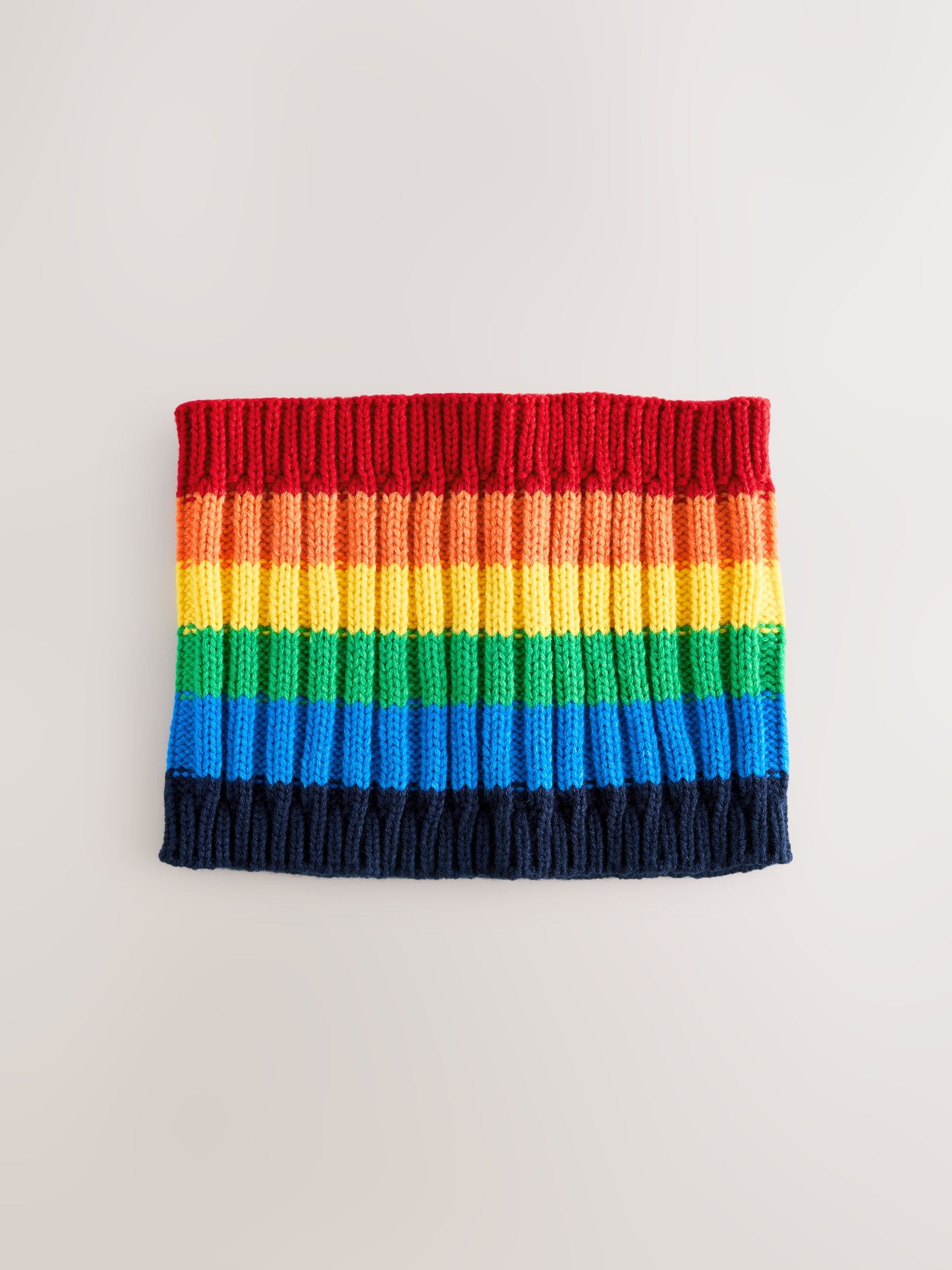 Meerkleurige regenboogstreep - Little Bird by Jools Oliver Knitted Snood