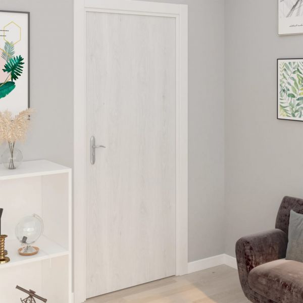Autocolante para Porta 4 Peças 210x90 cm Pvc Madeira Branca - 3059642