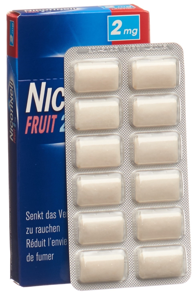 NICOTINELL Gum Kaupast 2 mg fruit Blist 24 Stk