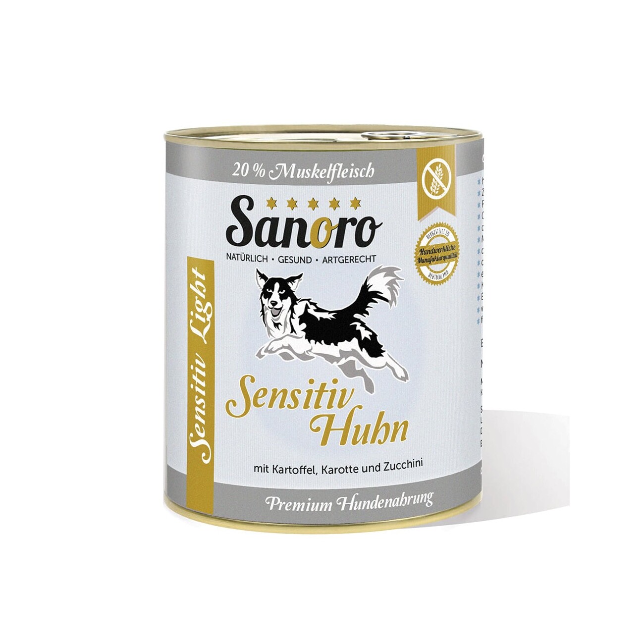 Sanoro Menü Sensitiv Light Huhn mit Kartoffeln und Karotten 6x800g