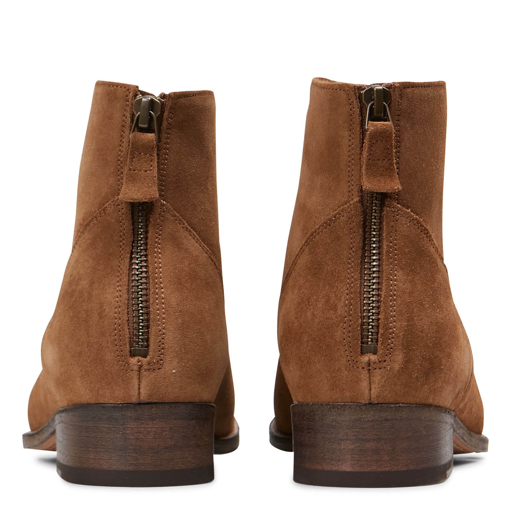 Boots plates en cuir | Marron