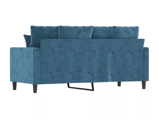 Canapé à 2 places Bleu 140 cm Velours