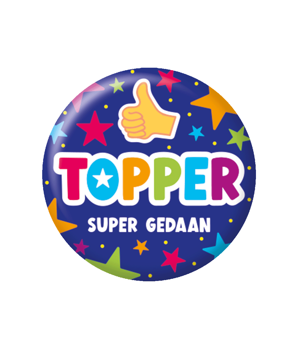 Donkerblauwe Button Topper 5,5cm