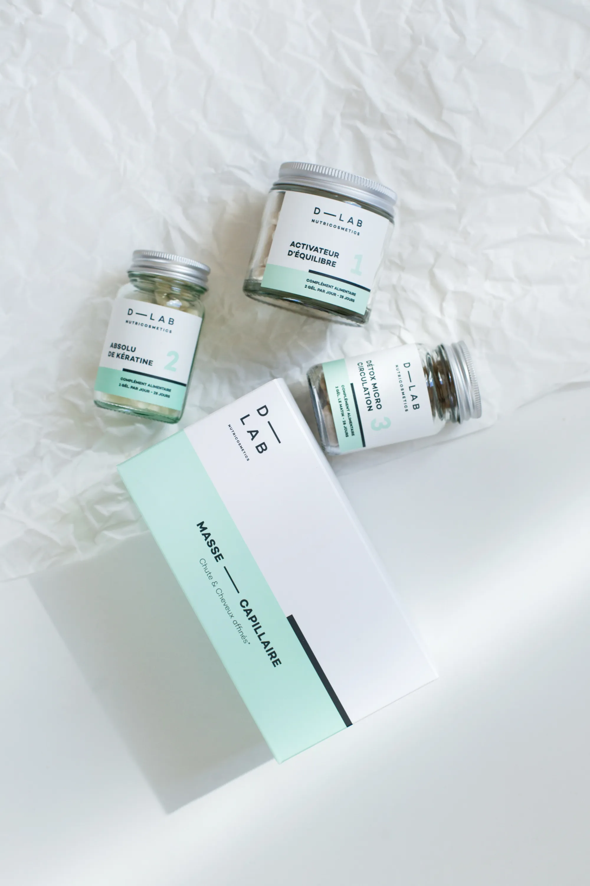 D-LAB Nutricosmetics Compléments alimentaires Programme Masse-Capillaire-392 g