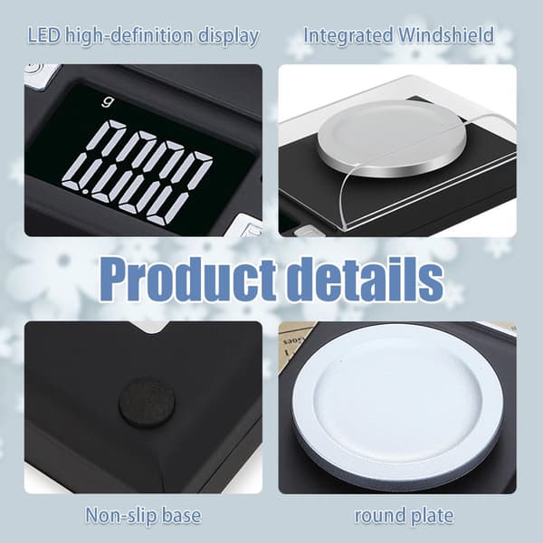 INF Elektronisk digital vekt 100 gram / 0,001 gram tarafunksjon
