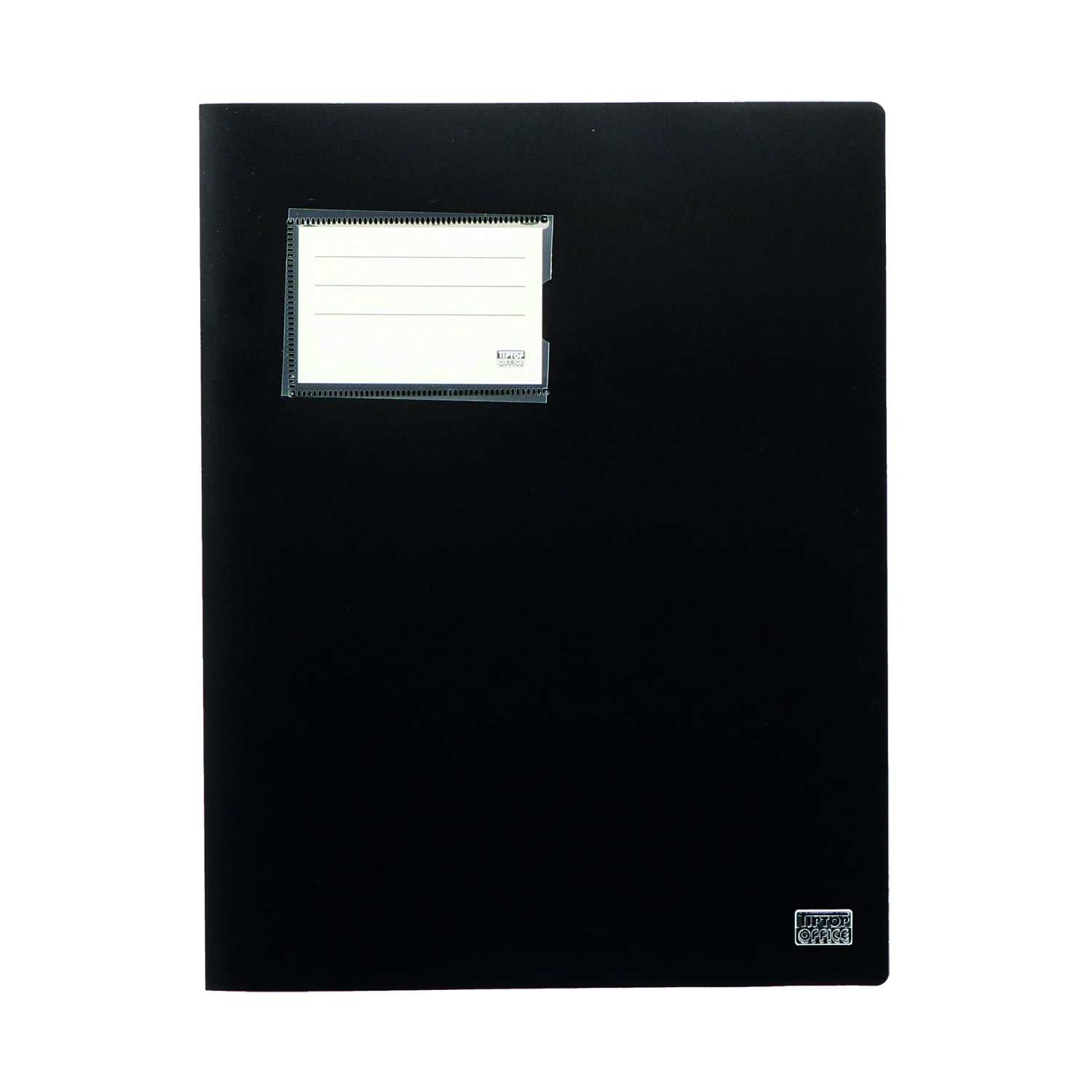 Schnellhefter A4 PP mit Tasche schwarz
