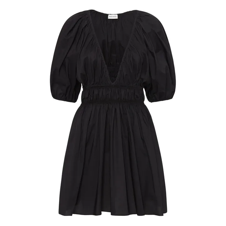 Matteau Robe Shired Plunge Mini | Noir