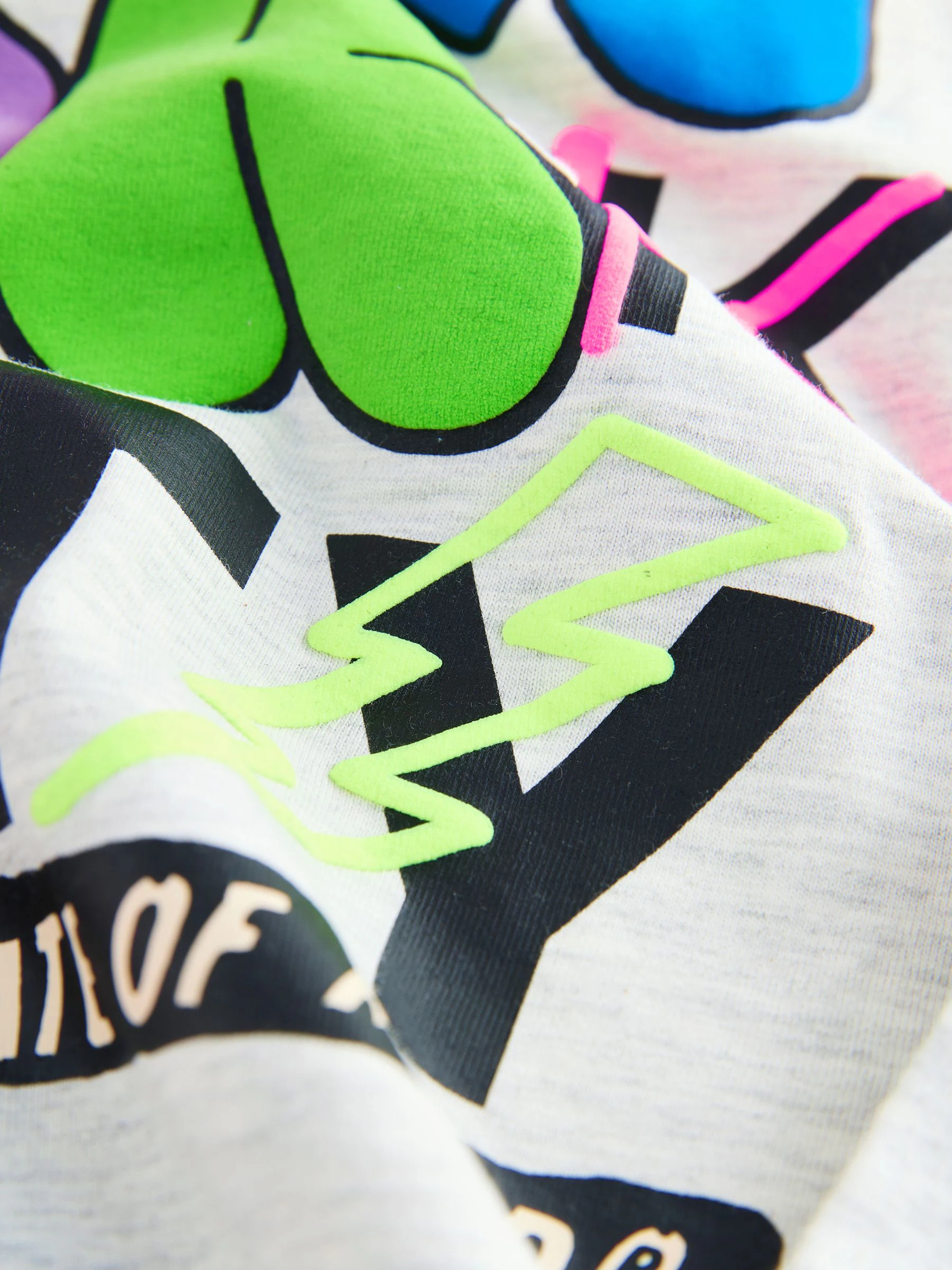 Blauwgroen/blauw/grijs felle graffiti - 3 Relaxed Fit T-shirts met grafische print en lange mouwen (3-16jr)