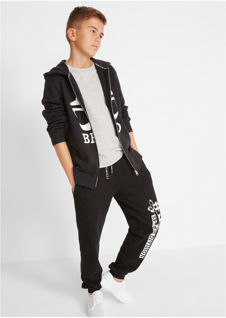 Gilet sweat-shirt garçon avec imprimé cool