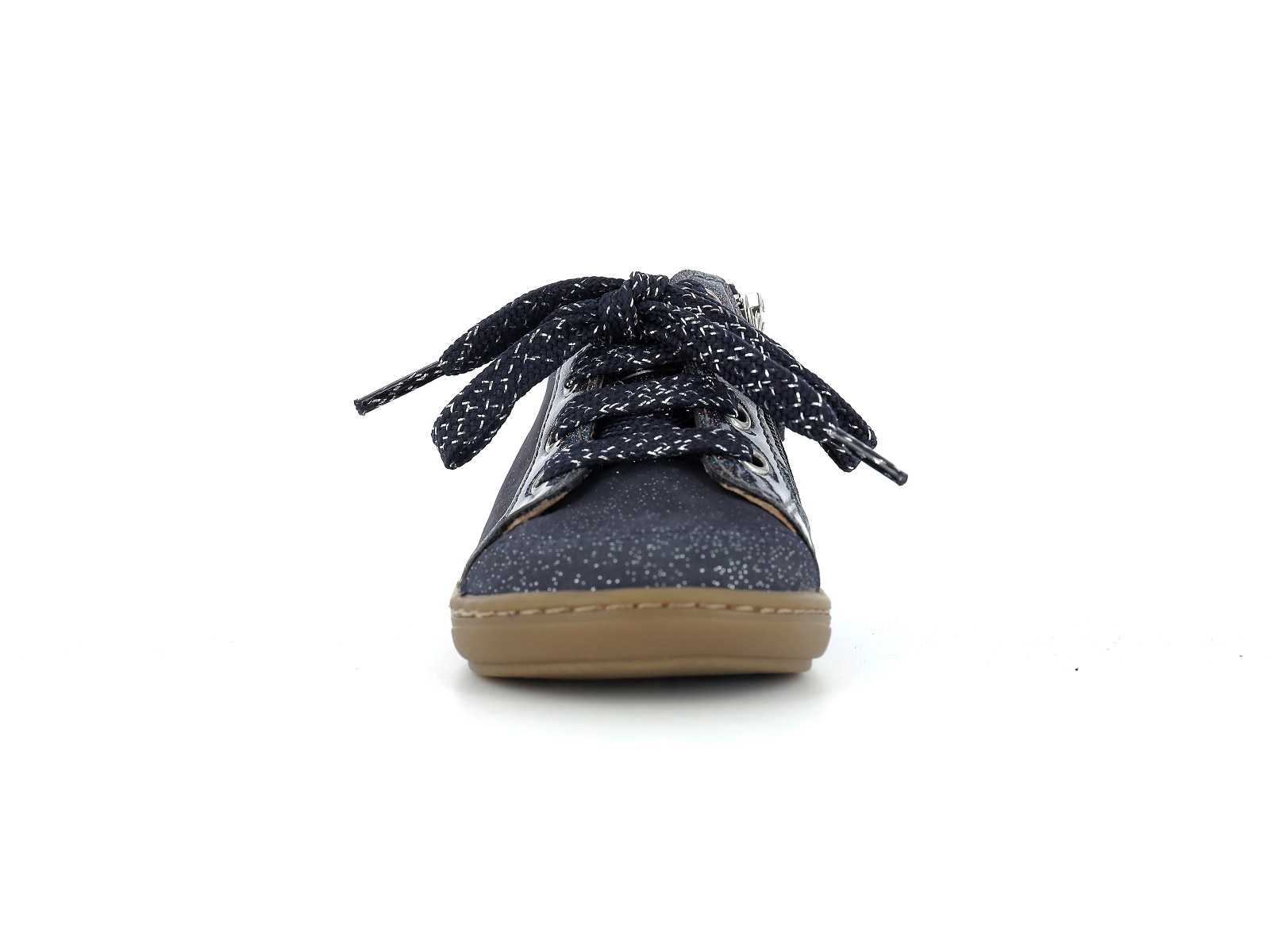 Shoopom-BOUBA ZIP BOX Nubuck Marine-Argent