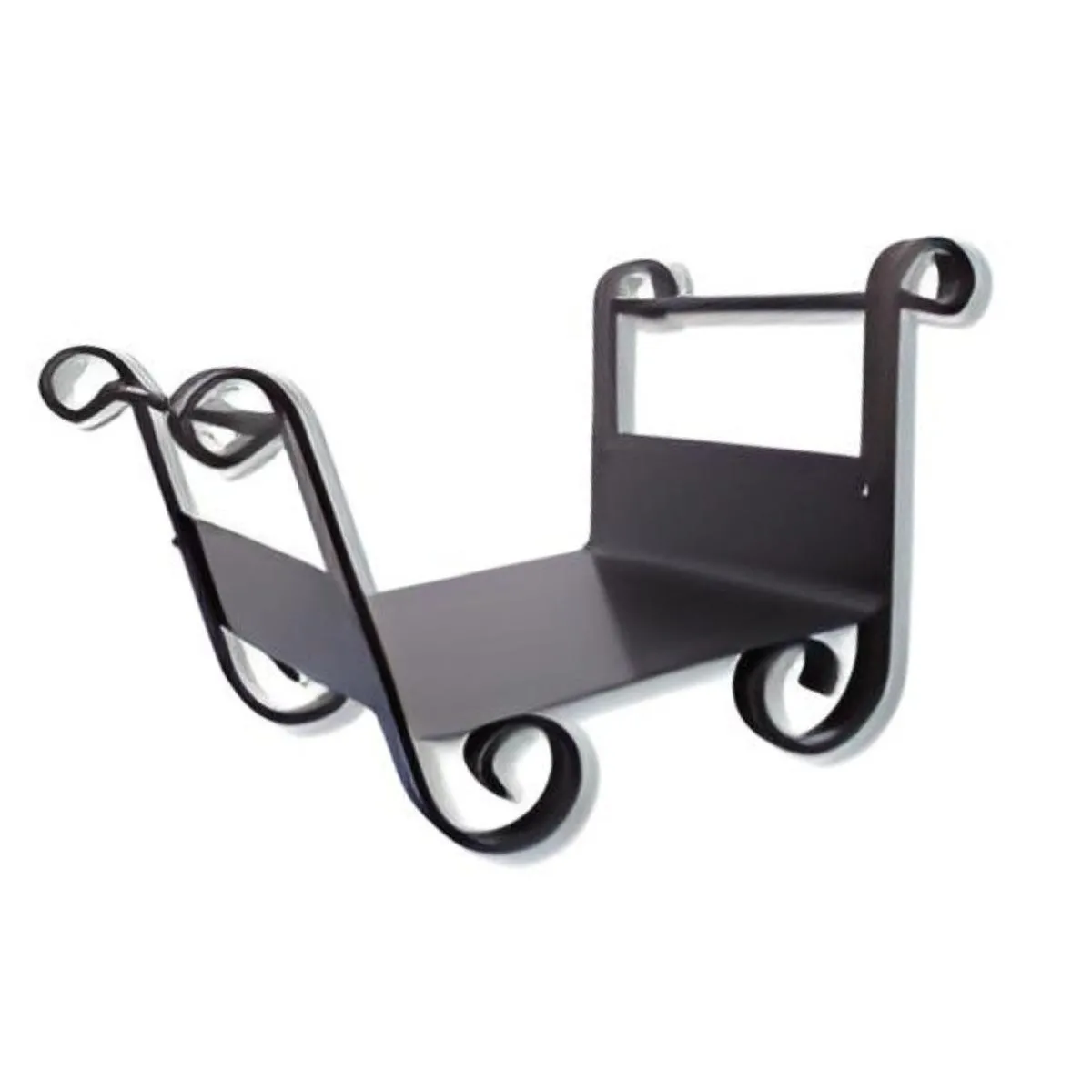 Visiodirect Panier à bûches - Noir