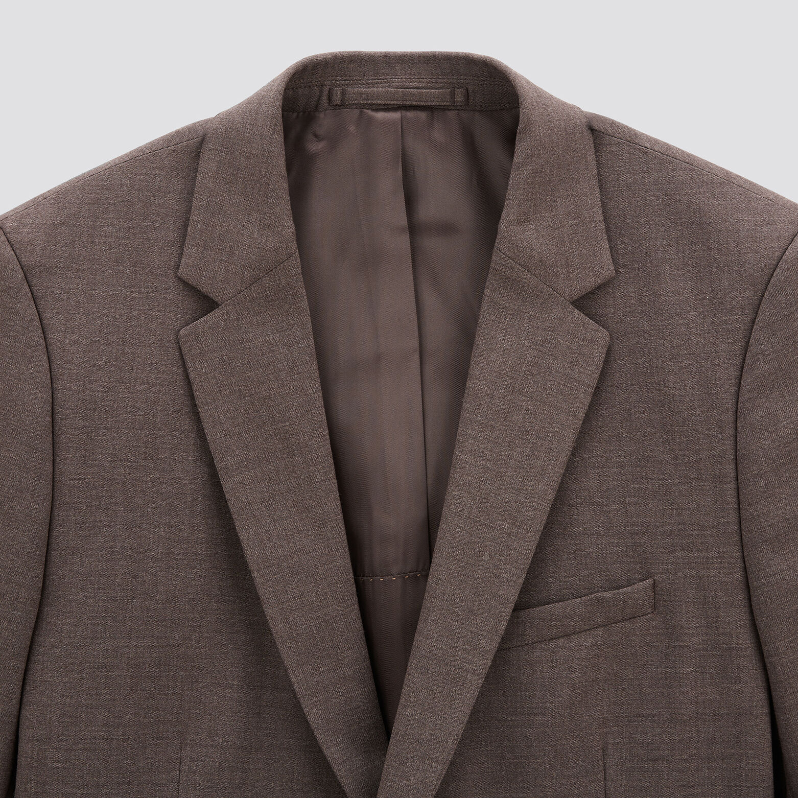 Veste de costume unie slim Marron