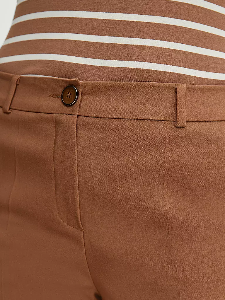 COMMA Hose Slim Fit 7/8 braun