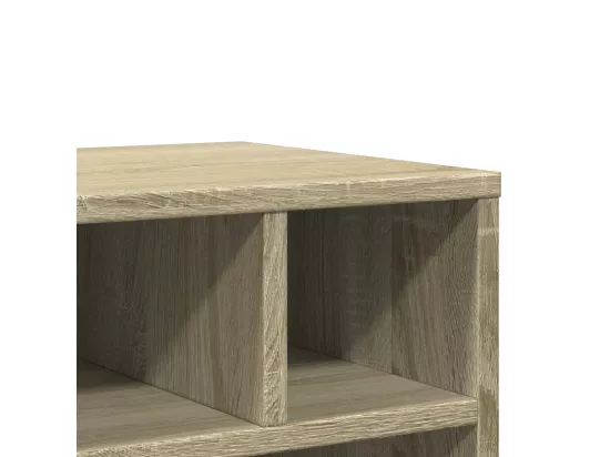 Support d'imprimante avec roulettes chêne sonoma 41x32x48 cm