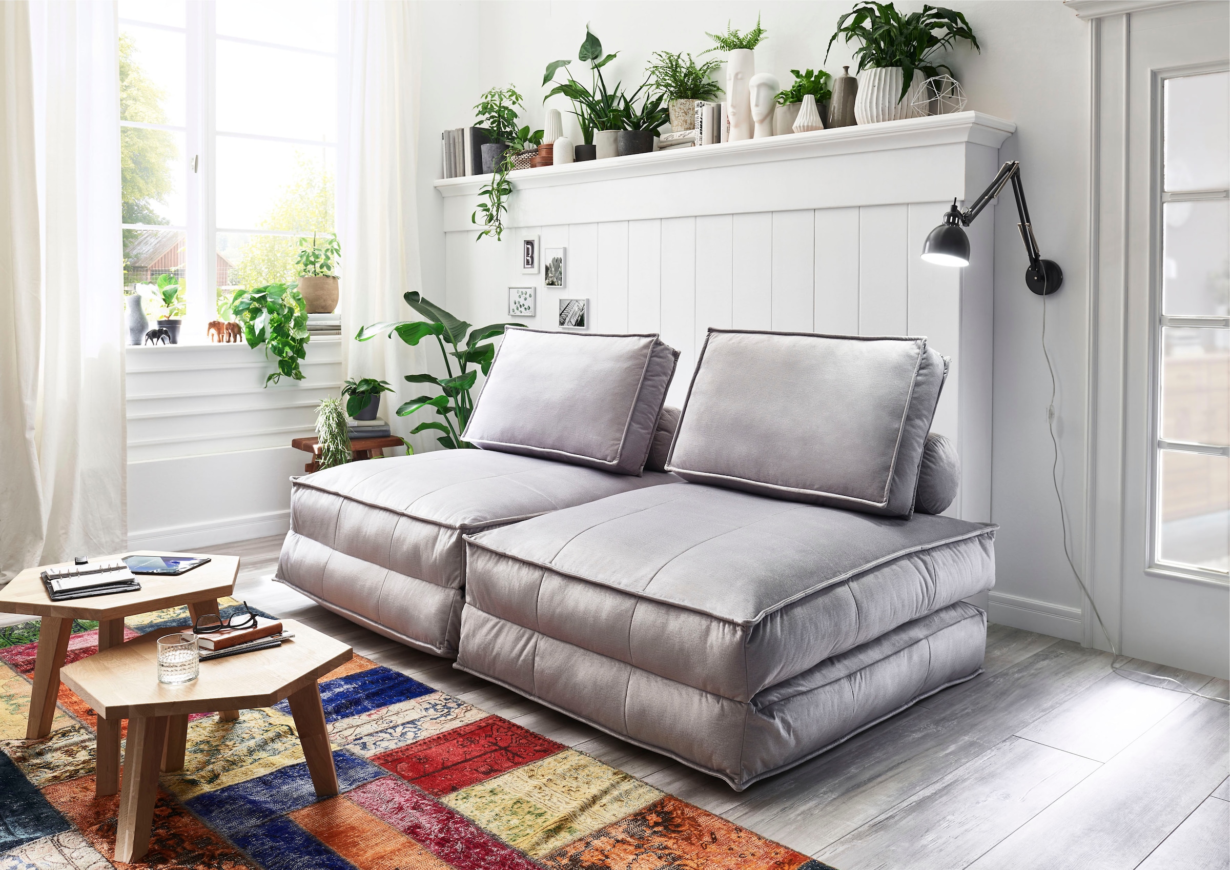 ATLANTIC home collection XXL-Sessel »Miro« XXL-Sessel wandelbar zum Gästebett