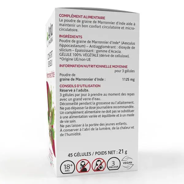 Arkopharma Arkogélules Castanha-da-Índia Orgânica 45 cápsulas