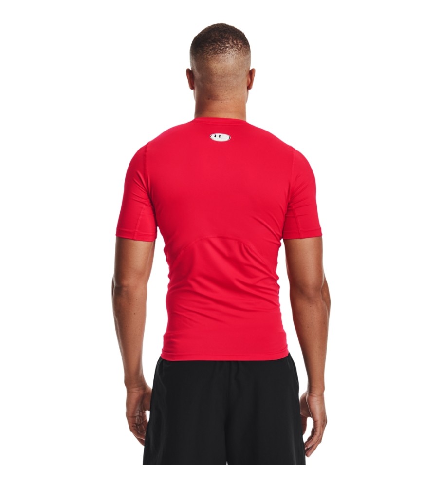 Camiseta de manga curta Under Armour HeatGear Armour, vermelha