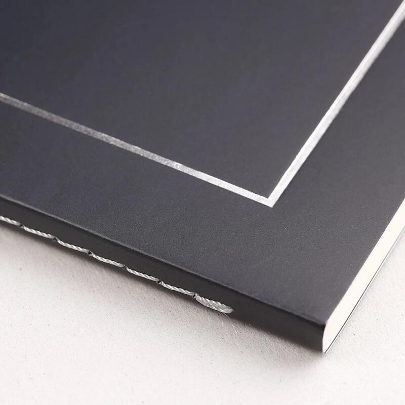 Triomphe PLATINUM cahier piqûre textile A4 96 pages ligné papier ivoire 90 g - Bleu