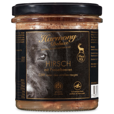 Harmony Dog Deluxe Adult Hirsch & Preiselbeere Nassfutter 360g