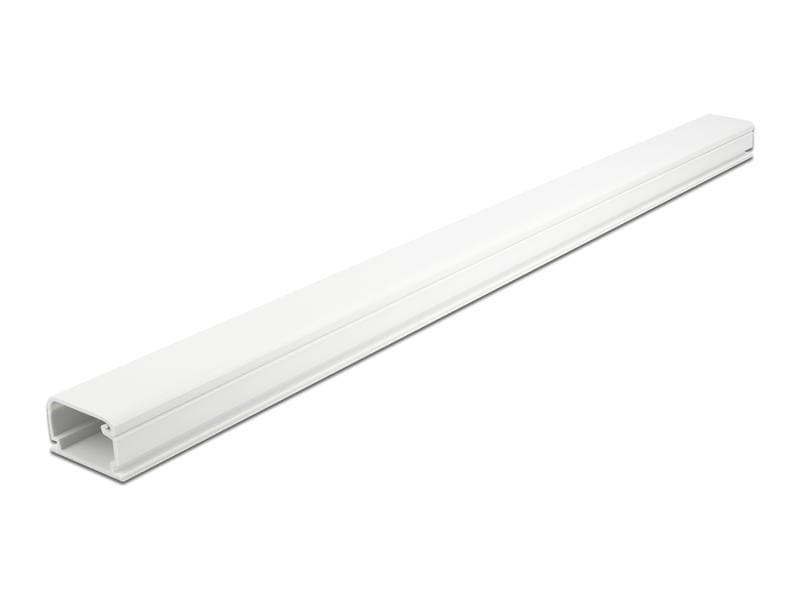 Delock Kabelkanal selbstklebend 1 m x 35 mm Weiss Delock Kabelkanal mit Deckel selbstklebend 35 x 20 mm – Länge 1 m weiss
