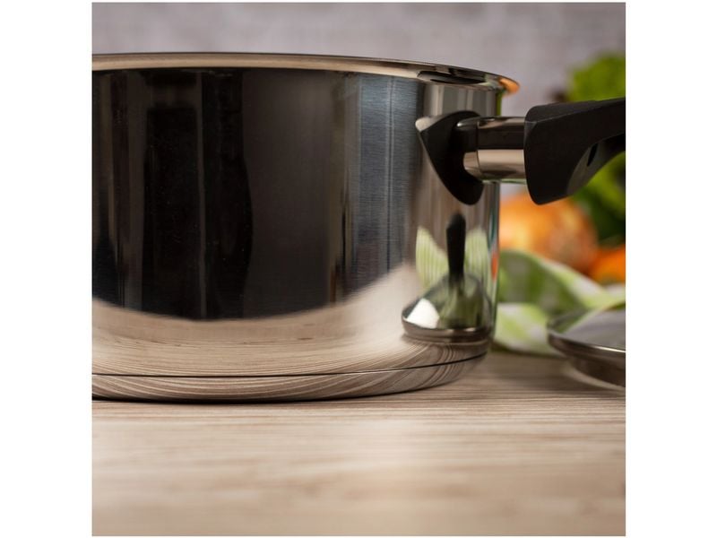 Kuhn Rikon Kochtopf Classic beschichtet 24 cm Kochtopf mit Glasdeckel