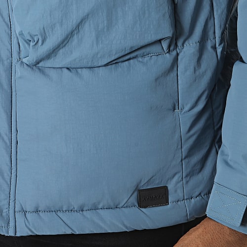 Parka Capuche Bleu Clair