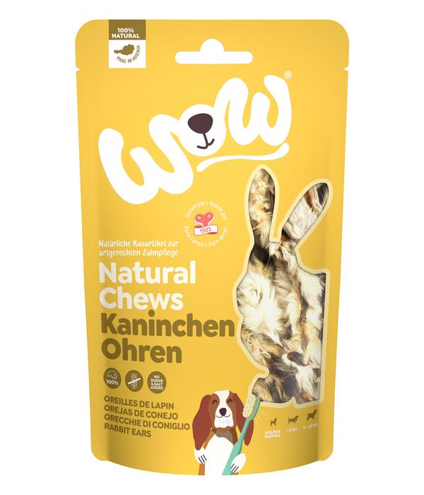 WOW® Hundesnack Natural Chews Kaninchenohren,