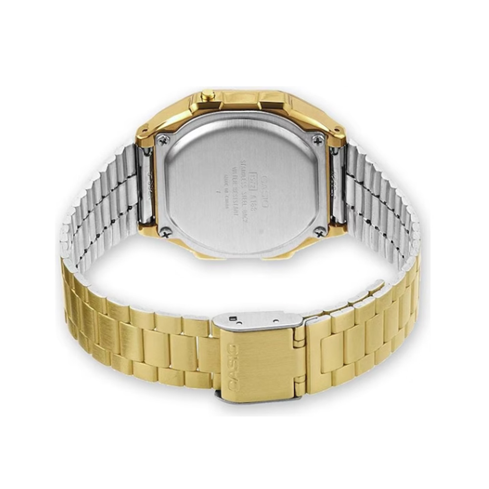 (36mm) Vintage Iconic Chronograph Unisex Armbanduhr Digital (A168WG-9EF) - Gold