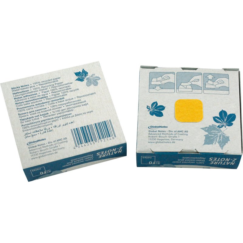 Distributeur Z-notes repositionnables carton écologique Info Notes