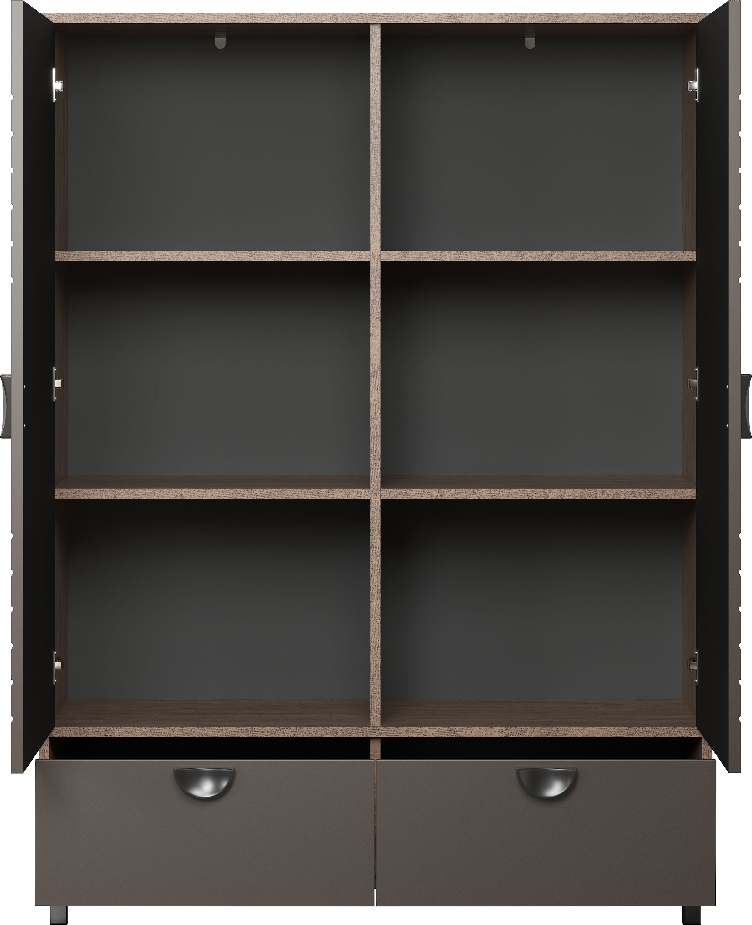 INOSIGN Highboard »Fusion« 1 Stk. tlg. Stauraumschrank mit besonderem Kreismuster - (B/T/H) 120/42/163 cm