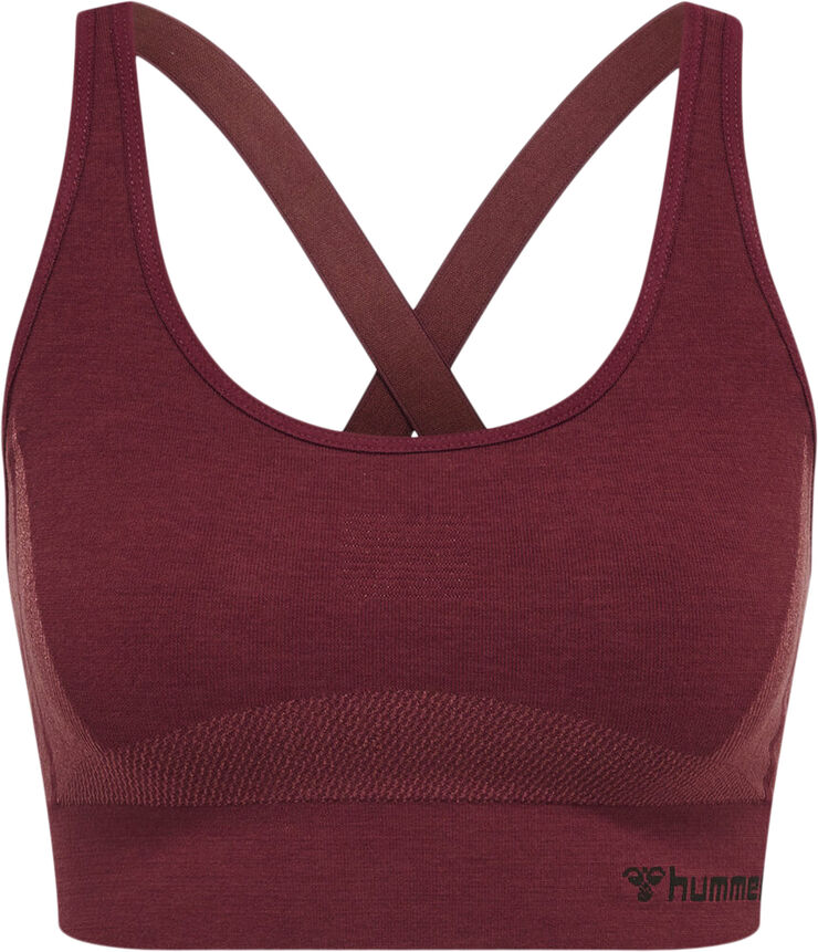 Hummel Clea Seamless sports bh Rød