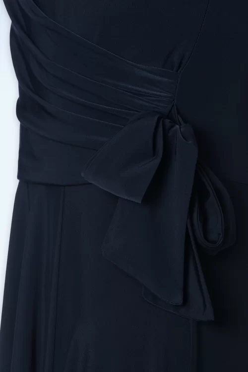 Vintage Chic for Topvintage Layla cross over jurk in marineblauw
