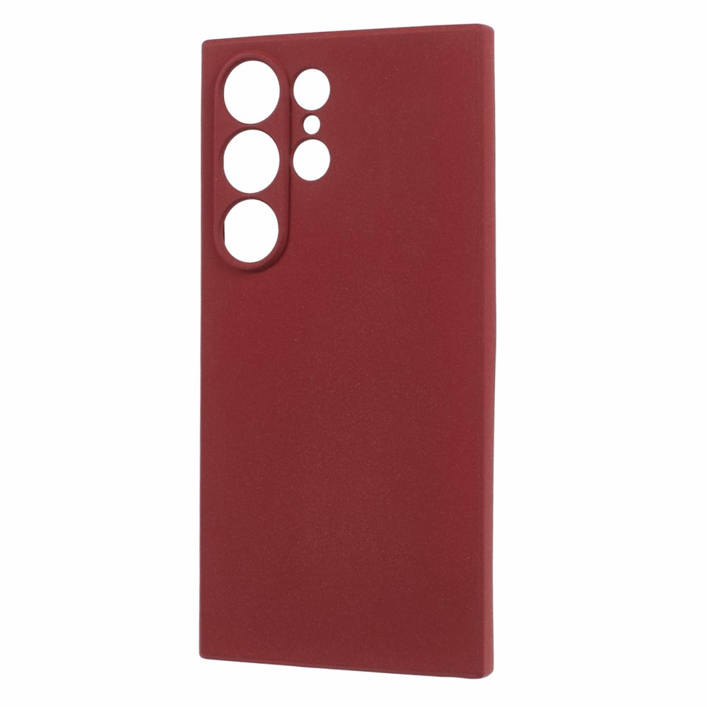 Samsung Galaxy S24 Ultra Gummi Case Hülle mit Kameraschutz - Dunkelrot