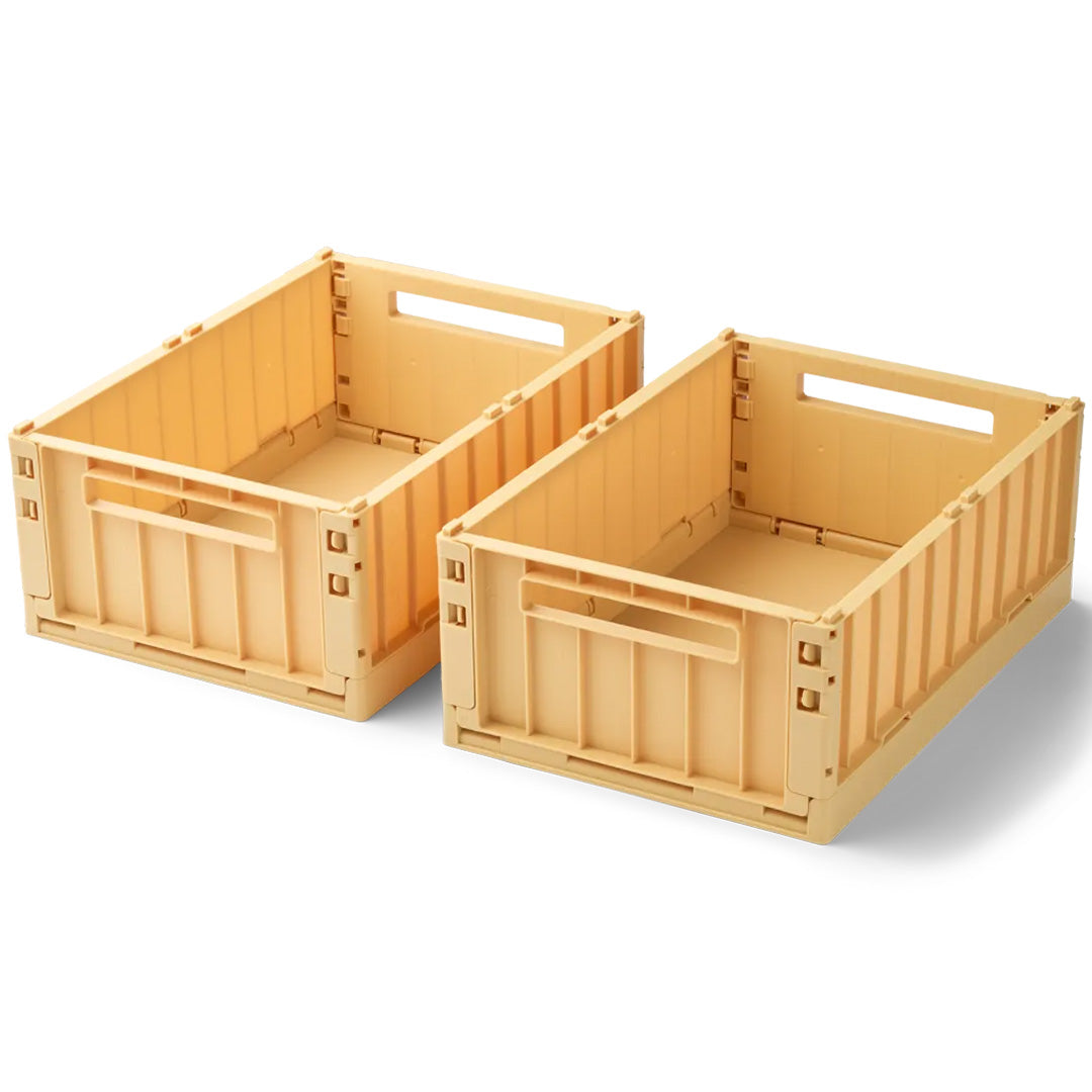liewood opbergkrat weston - lemon yellow - 10 liter - 2st